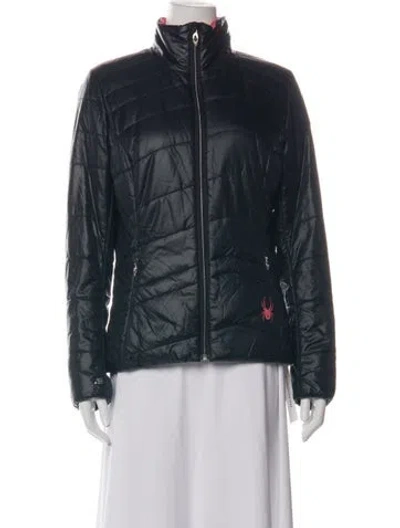 Pre-owned Spyder Nylon Down Jacket In Black
