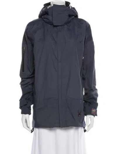 Pre-owned Spyder Nylon Performance Jacket In Blue