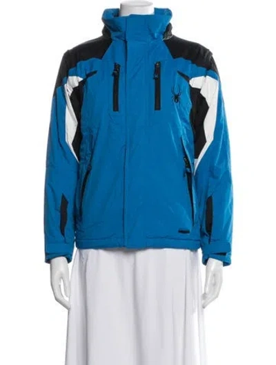 Pre-owned Spyder Nylon Performance Jacket In Blue
