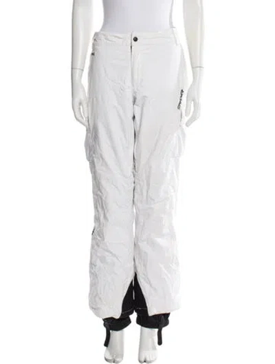 Pre-owned Spyder Nylon Skinny Leg Pants In White