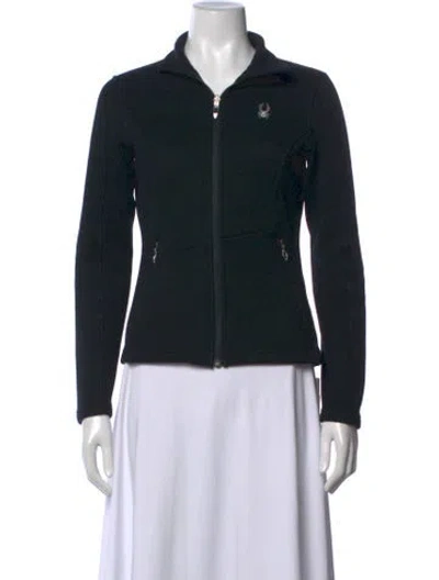 Pre-owned Spyder Open Front Sweater In Black
