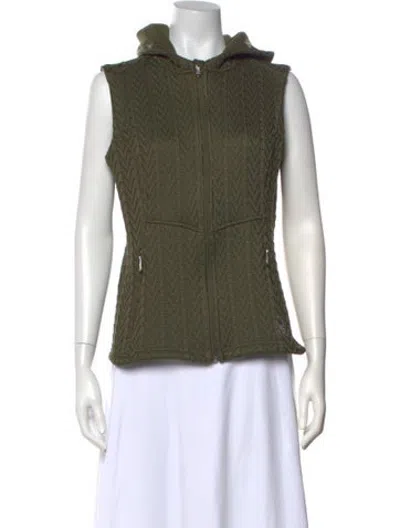 Pre-owned Spyder Open Front Sweater In Green