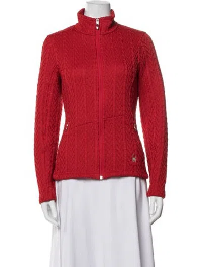 Pre-owned Spyder Patterned Performance Jacket In Red