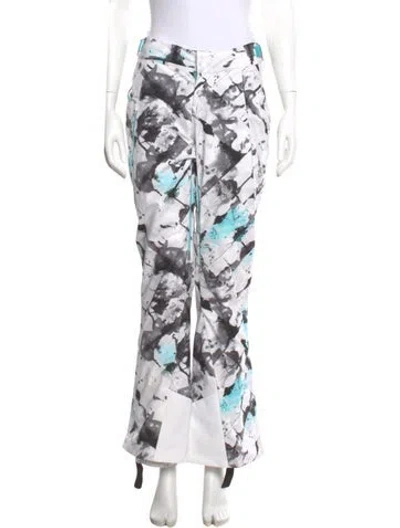 Pre-owned Spyder Printed Straight Leg Pants In White