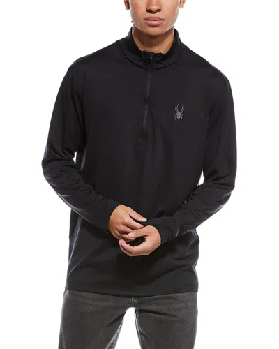 Spyder Prospect 1/2-zip Mock Neck Baselayer Pullover In Black