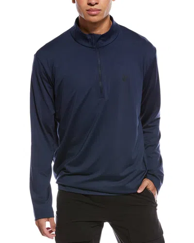 Spyder Prospect 1/2-zip Mock Neck Baselayer Pullover In Blue