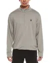 Spyder Prospect 1/2-zip Mock Neck Baselayer Pullover In Gray