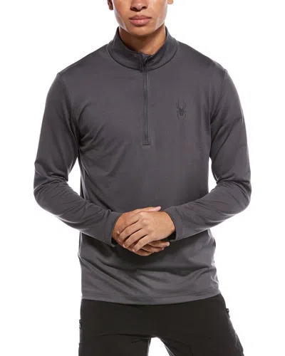 Spyder Prospect 1/2-zip Mock Neck Baselayer Pullover In Gray