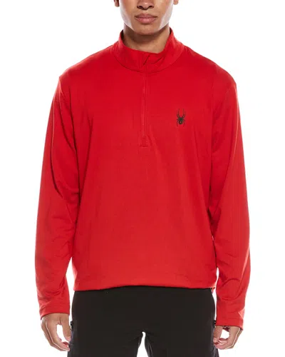 Spyder Prospect 1/2-zip Mock Neck Baselayer Pullover In Red