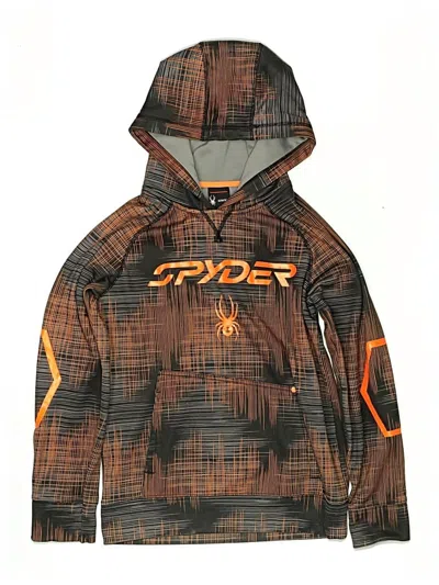 Pre-owned Spyder Kids' Pullover Hoodie In Brown