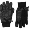 Spyder Quilted Stretch Nylon Gloves In Black