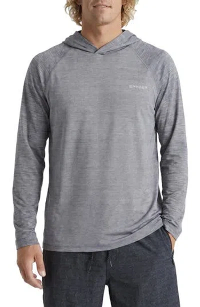 Spyder Raglan Sleeve Hooded Rashguard In Gray