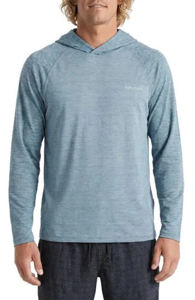 Spyder Raglan Sleeve Hooded Rashguard In Blue