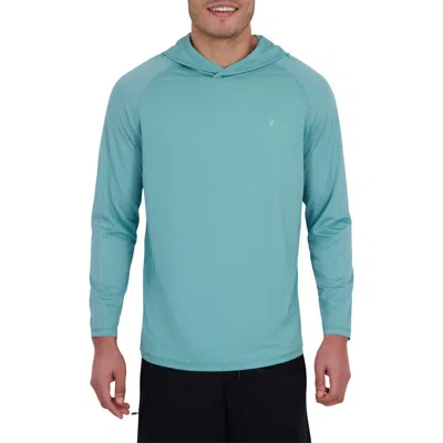 Spyder Raglan Sleeve Hooded Upf 50+ Rashguard In Blue