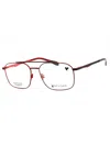 Spyder Rectangular Metal Eyeglasses For Men In Red
