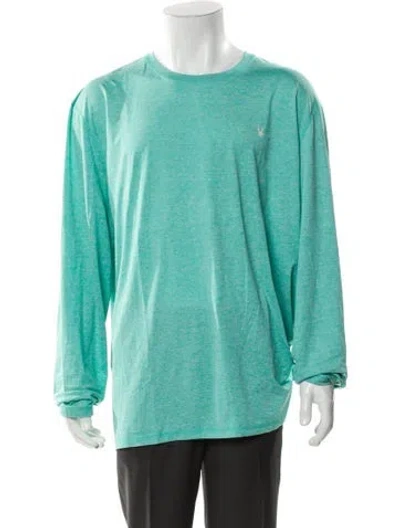 Pre-owned Spyder Scoop Neck Long Sleeve T-shirt In Green