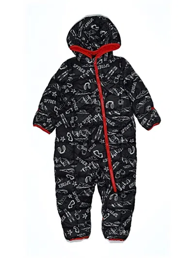 Pre-owned Spyder Kids' Short Sleeve Onesie In Black