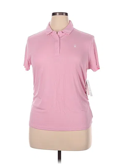Spyder Short Sleeve Polo Shirt In Pink