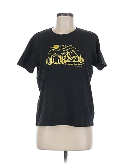 Pre-owned Spyder Short Sleeve T-shirt In Black