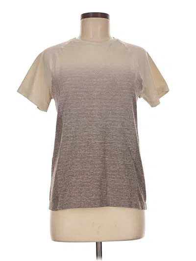 Pre-owned Spyder Short Sleeve Top Gray Mock Neckline Tops