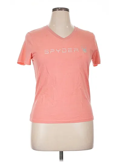 Pre-owned Spyder Short Sleeve T-shirt In Pink