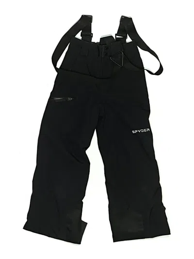 Pre-owned Spyder Kids' Snow Pants With Bib In Black