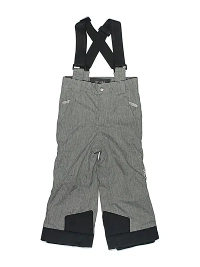 Pre-owned Spyder Kids' Snow Pants With Bib In Gray