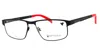 Spyder Rectangular Metal Eyeglasses For Men In Black