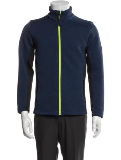 Pre-owned Spyder Striped Windbreaker In Blue