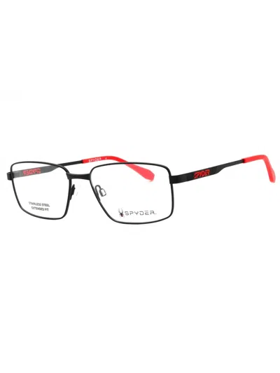 Spyder Stylish Rectangular Eyeglasses For Men (sp4025) In Black