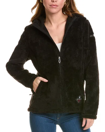 Spyder Super Puff Parka Jacket In Black