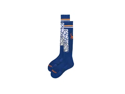 Spyder Sweep Ski Socks Men's Crew Cut Socks Shoes Indigo: Md (us Men's 6-8.5), Acrylic/nylon In Blue