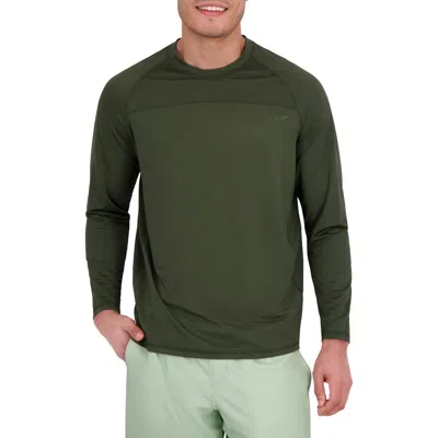 Spyder Textured Long Sleeve Rashguard In Kombu Green