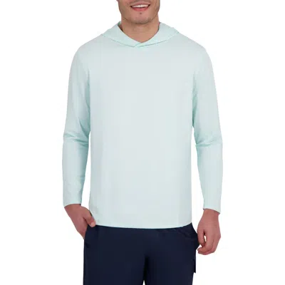 Spyder Textured Piecing Long Sleeve Hooded Rashguard In Blue