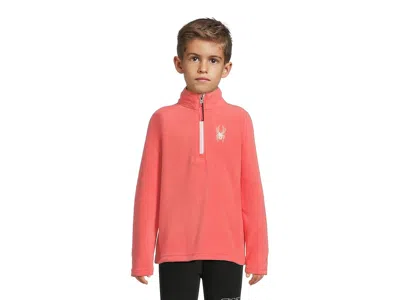 Spyder Toddler Speed Fleece 1/2 Zip (toddler/little Kid) Kid's Clothing Coral Haze : 5 Little Kid, Polyeste In Pink