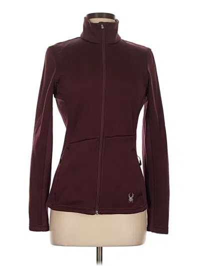 Pre-owned Spyder Track Jacket In Burgundy