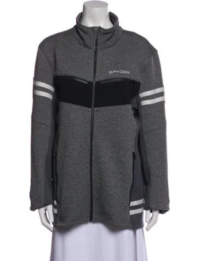 Pre-owned Spyder Tweed Pattern Jacket In Gray