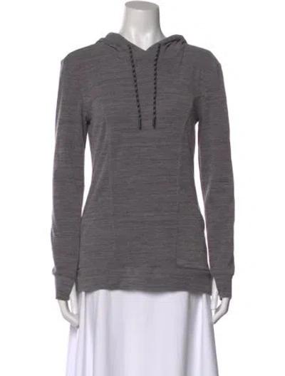 Pre-owned Spyder V-neck Long Sleeve Sweatshirt In Gray