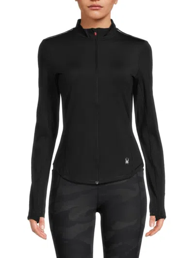 Spyder Women's Contrast Stripe Jacket In Black