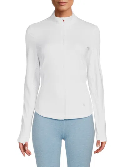 Spyder Women's Contrast Stripe Jacket In White