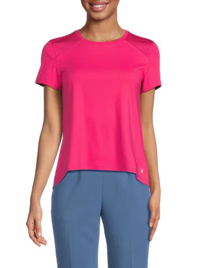 Spyder Women's Crewneck Mesh Active Top In Pink