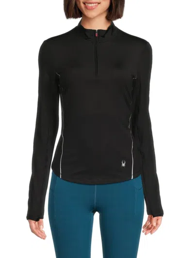 Spyder Women's Side Stripe Pullover In Black