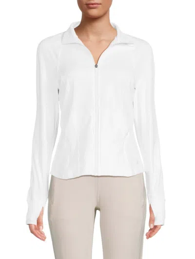 Spyder Women's Thumbhole Cuff Sweatshirt In White