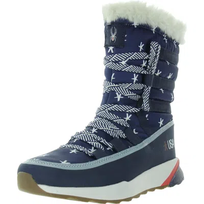 Spyder Womens Faux Fur Lined Winter & Snow Boots In Blue