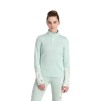 Spyder Womens Stretch Charger 1/2 Zip - Wintergreen In Green
