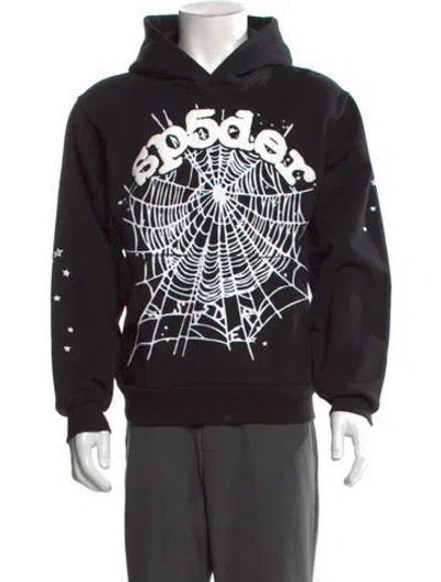 Pre-owned Spyder Worldwide X Young Thug Graphic Print Hoodie In Black
