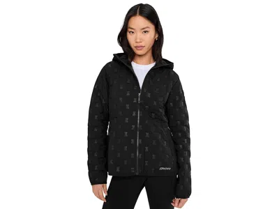 Spyder Zenith Hooded Down Jacket In Black