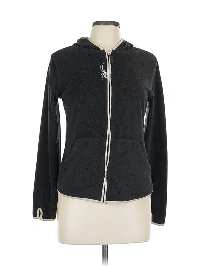 Pre-owned Spyder Zip Up Hoodie In Black