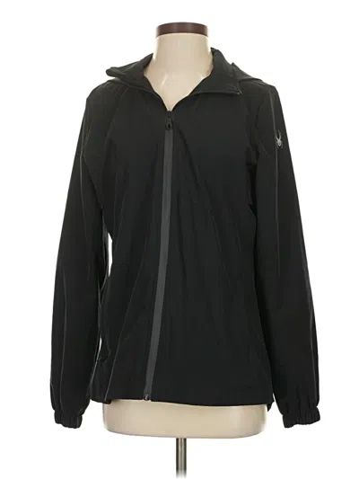 Pre-owned Spyder Zip Up Hoodie In Black