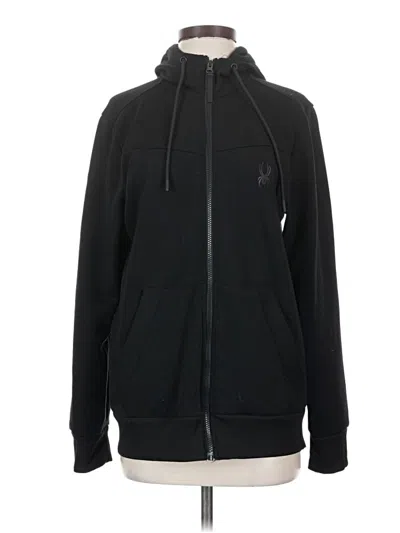 Pre-owned Spyder Zip Up Hoodie In Black